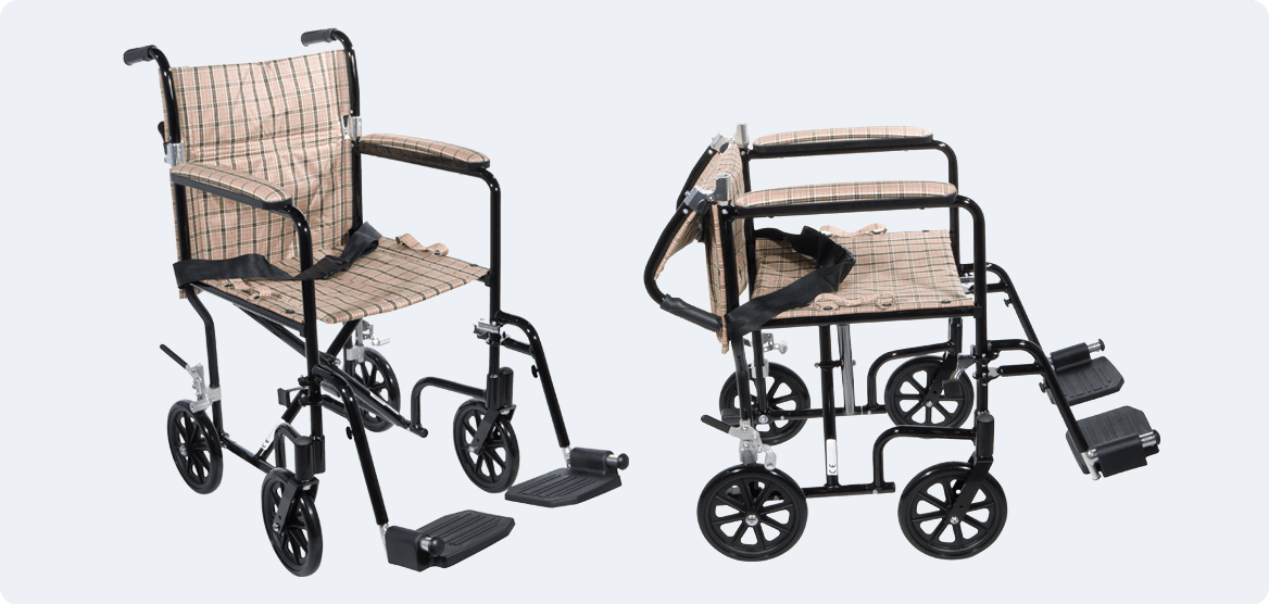 designer flyweight aluminium transport wheelchair